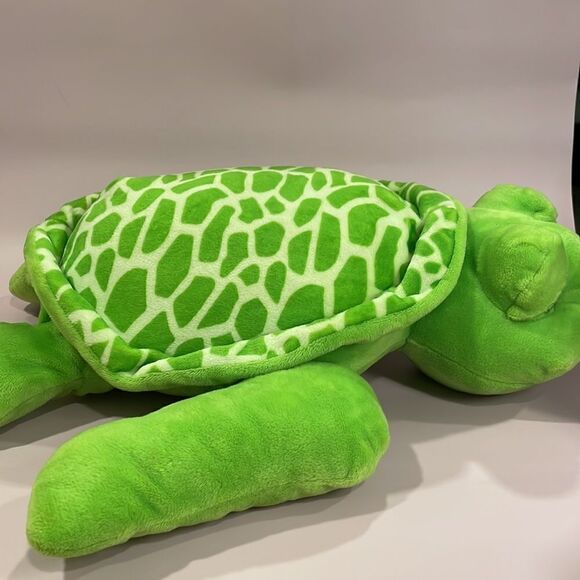 Giant Green Sea Turtle with Green Glittery Eyes Excellent Used Condition 18” - Picture 7 of 11
